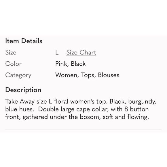 TAKEAWAY | floral button down blouse L - Picture 7 of 7